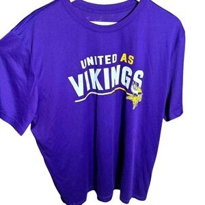 Nike Dri Fit United As Vikings NFL Football Purple T Shirt Tee Mens XXL